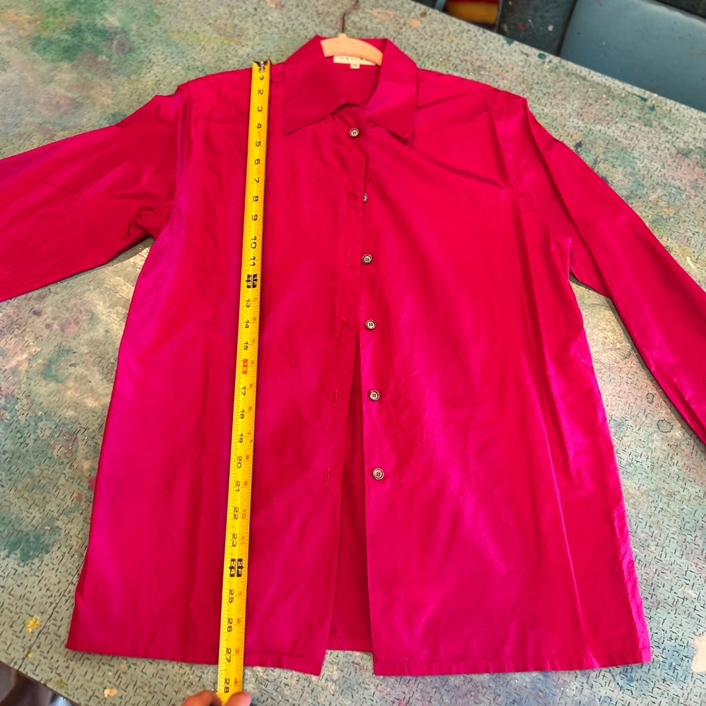 Raspberry Silk Celine Button Down - image 11